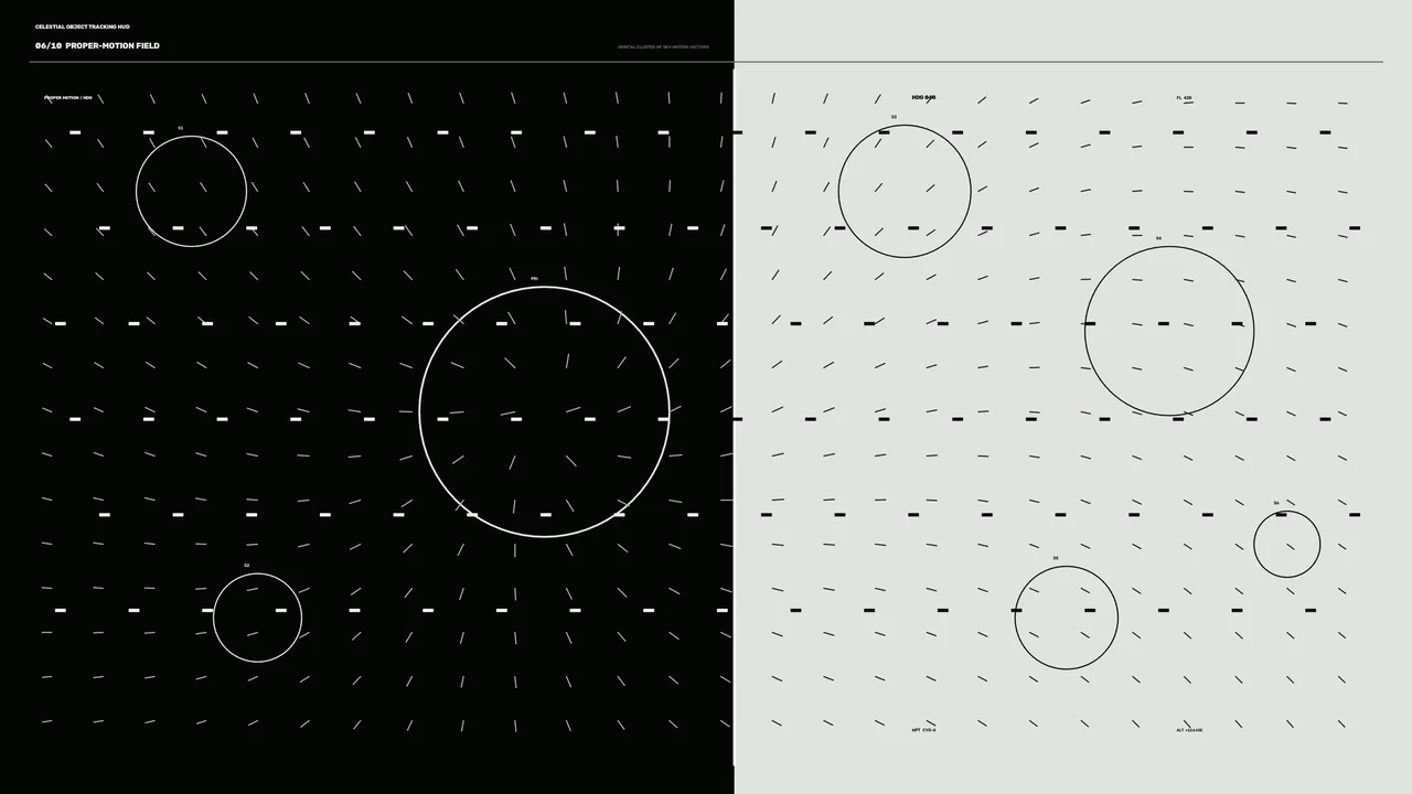Celestial Object Tracking HUD 4K Sci-Fi Wallpaper