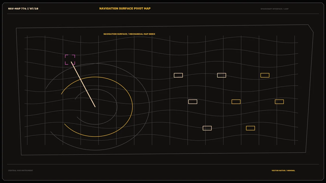 Sci-Fi Navigation Surface HUD Map 4K Wallpaper