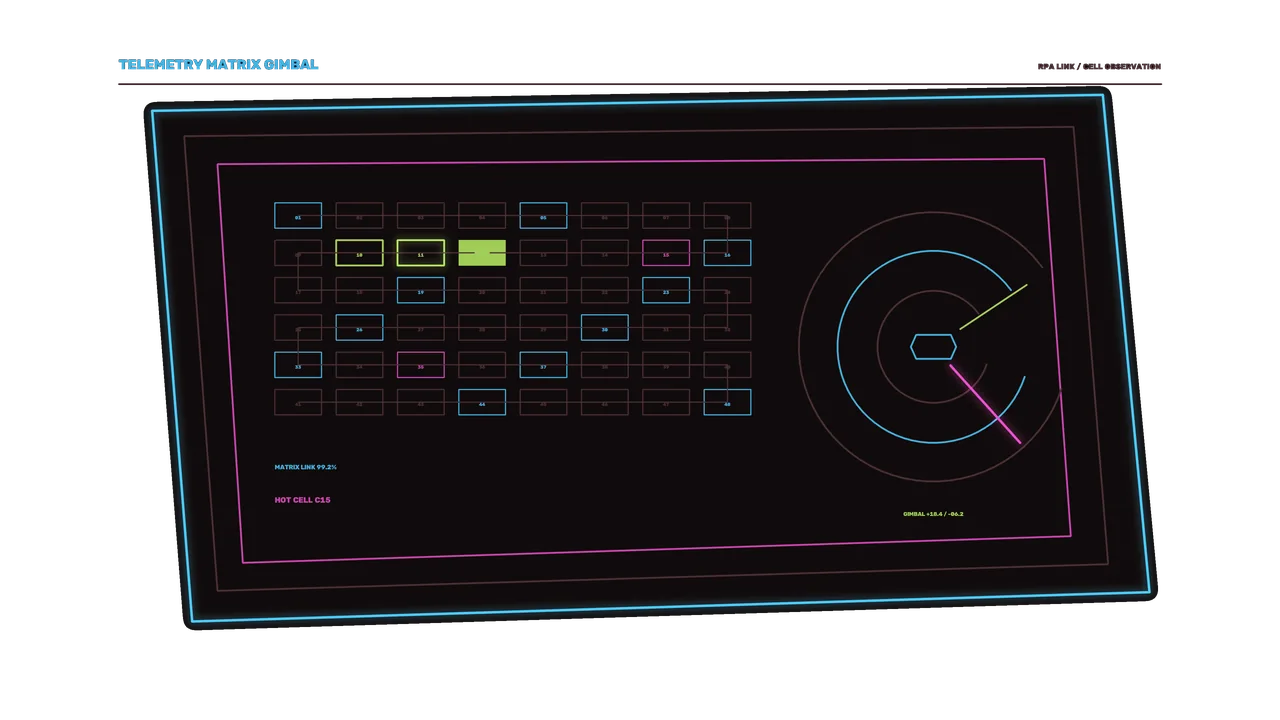 Sci-Fi Battery Cell Status HUD 4K Wallpaper