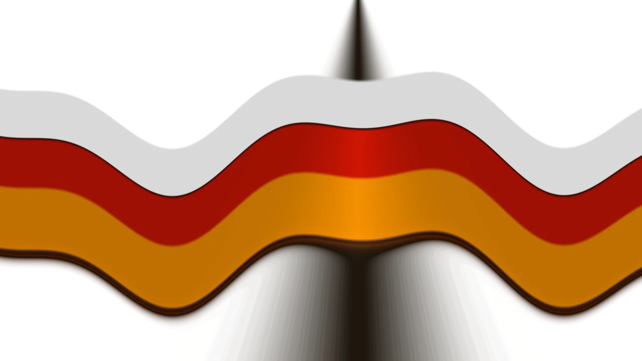 German Flag Black Red Gold Curved Bands 4K Wallpaper