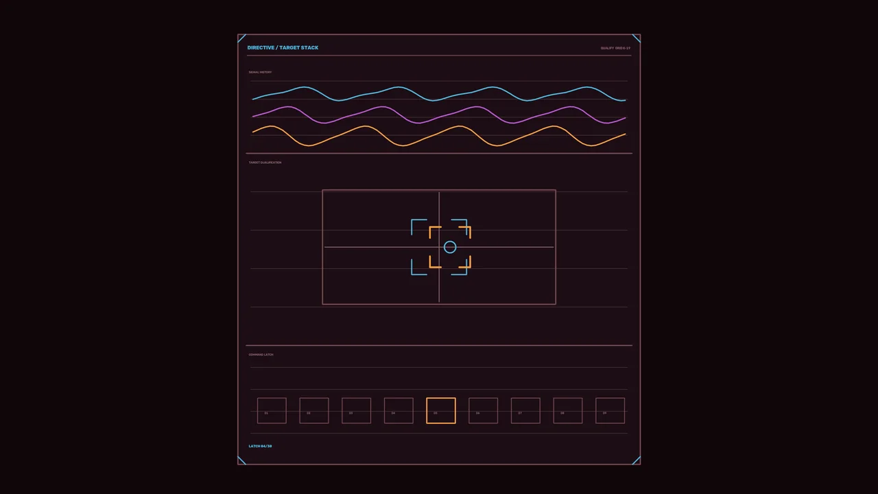 Sci-Fi Telemetry Dashboard HUD with Targeting Frame