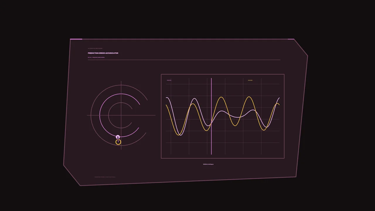 4K Sci-Fi Telemetry HUD with Circular Scanner and Magenta-Yellow Waveform Graph