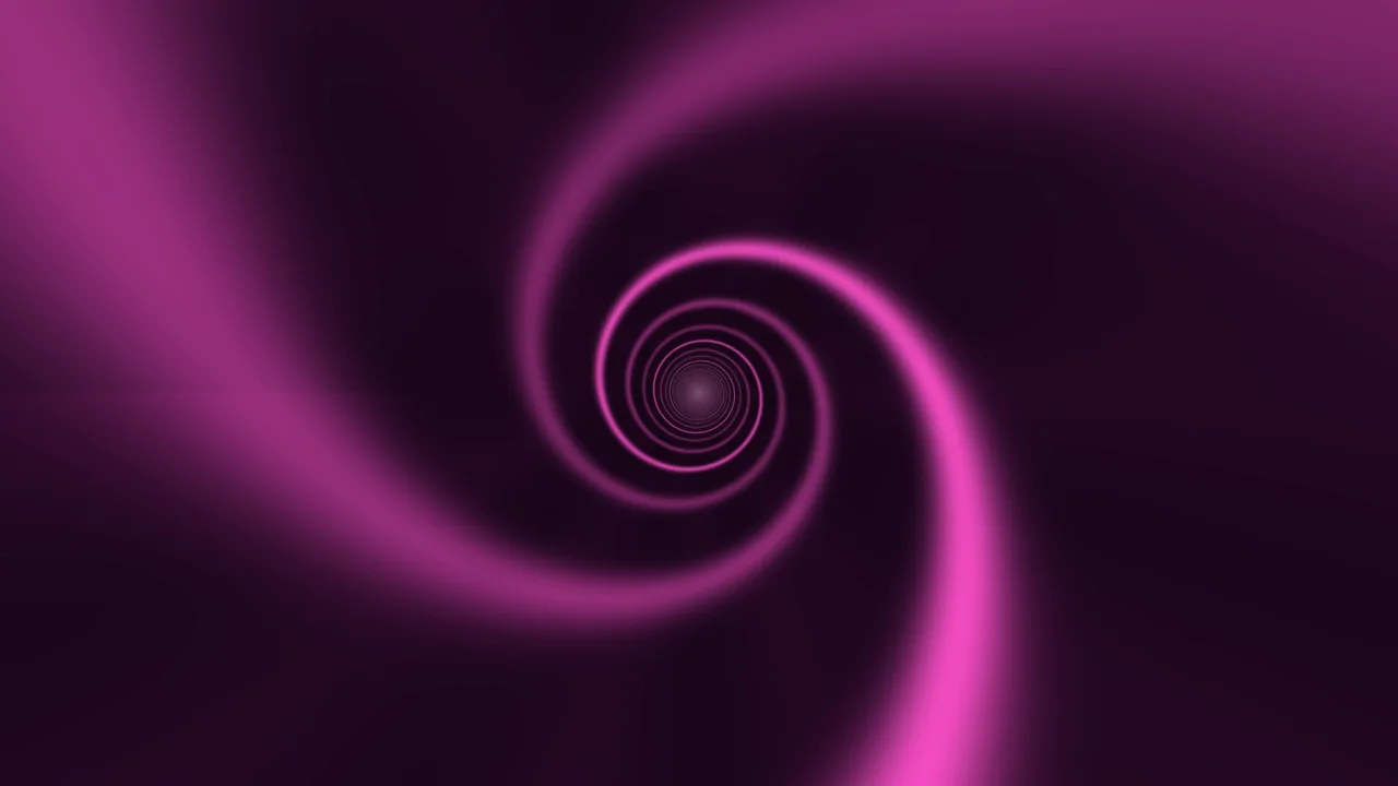 Magenta Spiral Tunnel with Concentric Rings 4K Wallpaper
