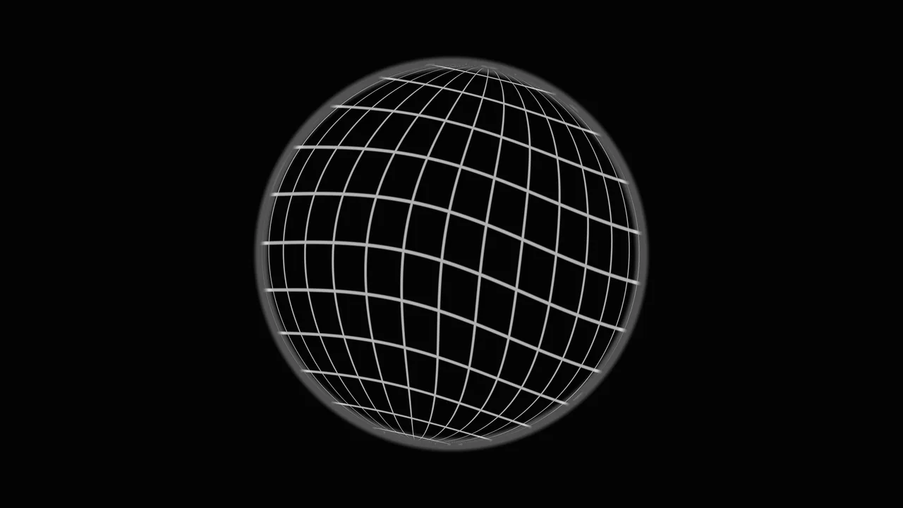 Monochrome Wireframe Globe HUD 4K Wallpaper