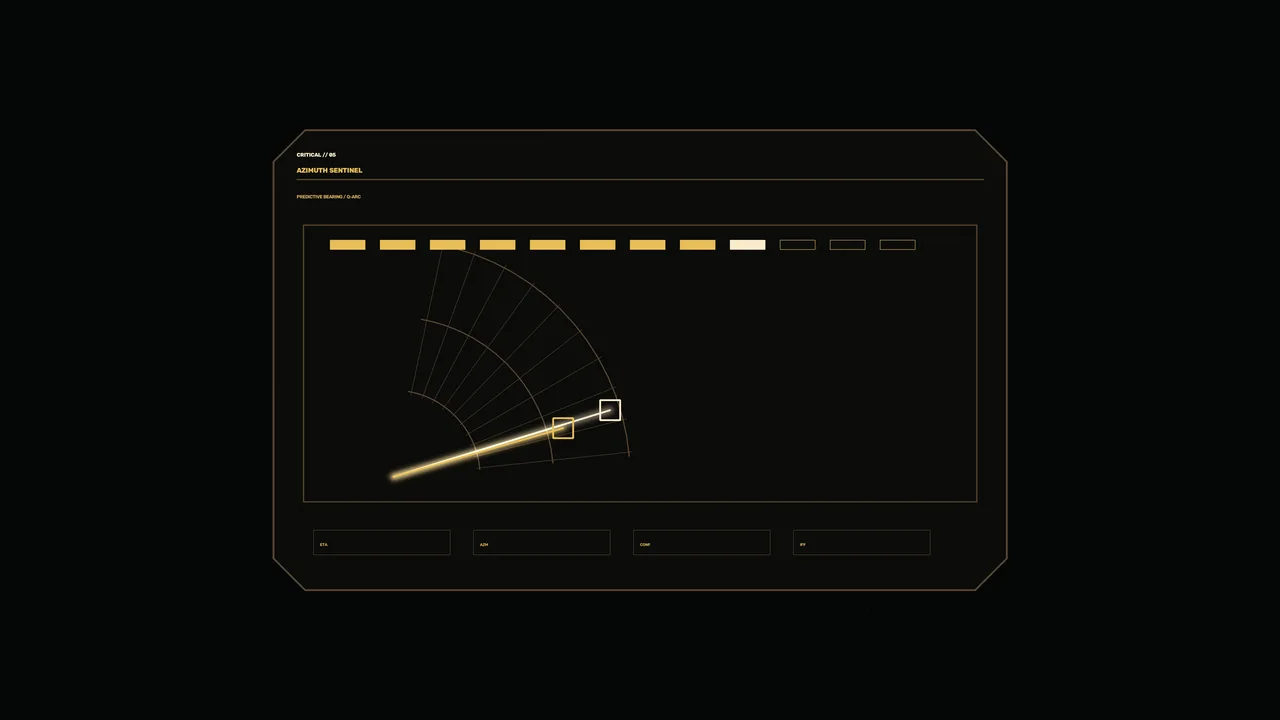 Amber Radar Scanner HUD Interface on Black 4K Wallpaper