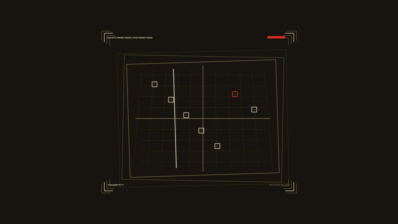 Fictional Acoustic Radar Telemetry HUD Grid 4K Wallpaper