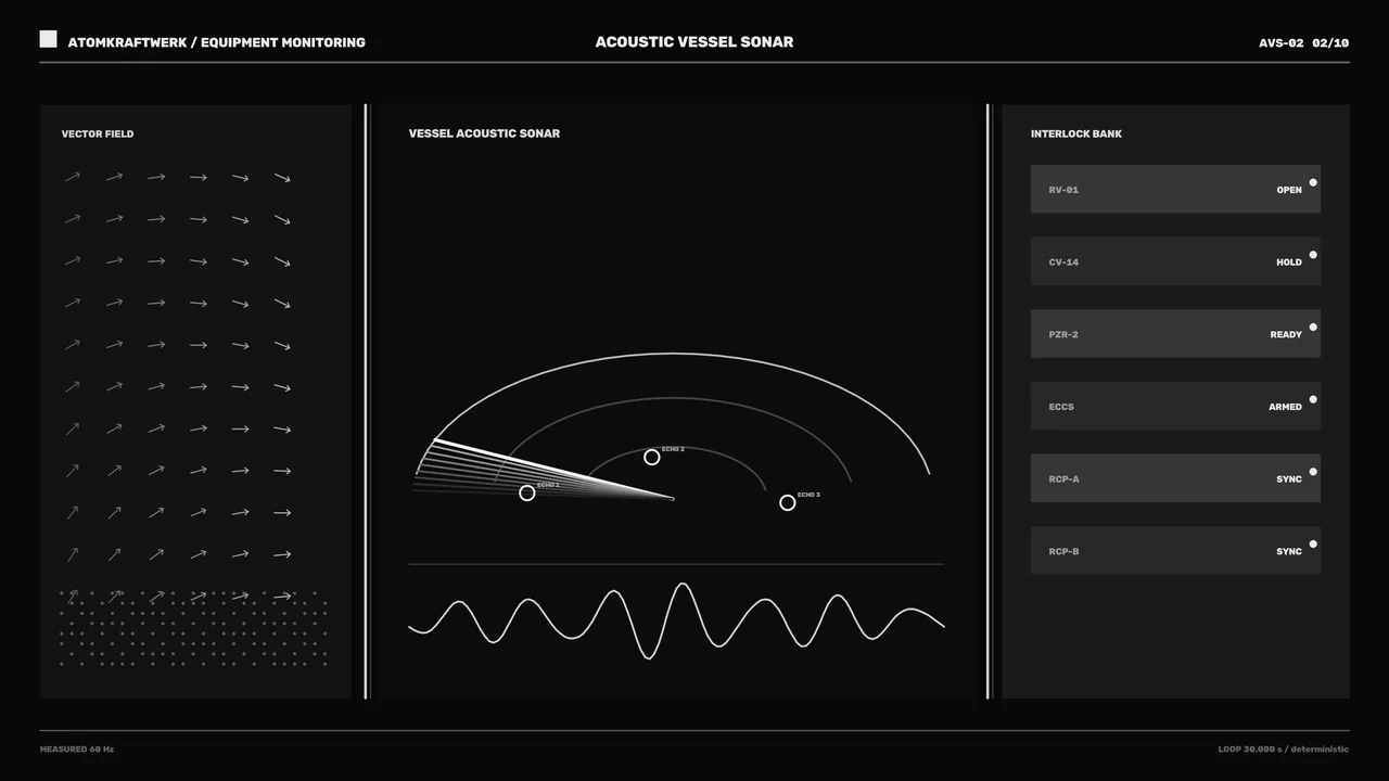 Acoustic Vessel Sonar Equipment Monitoring HUD 4K Wallpaper