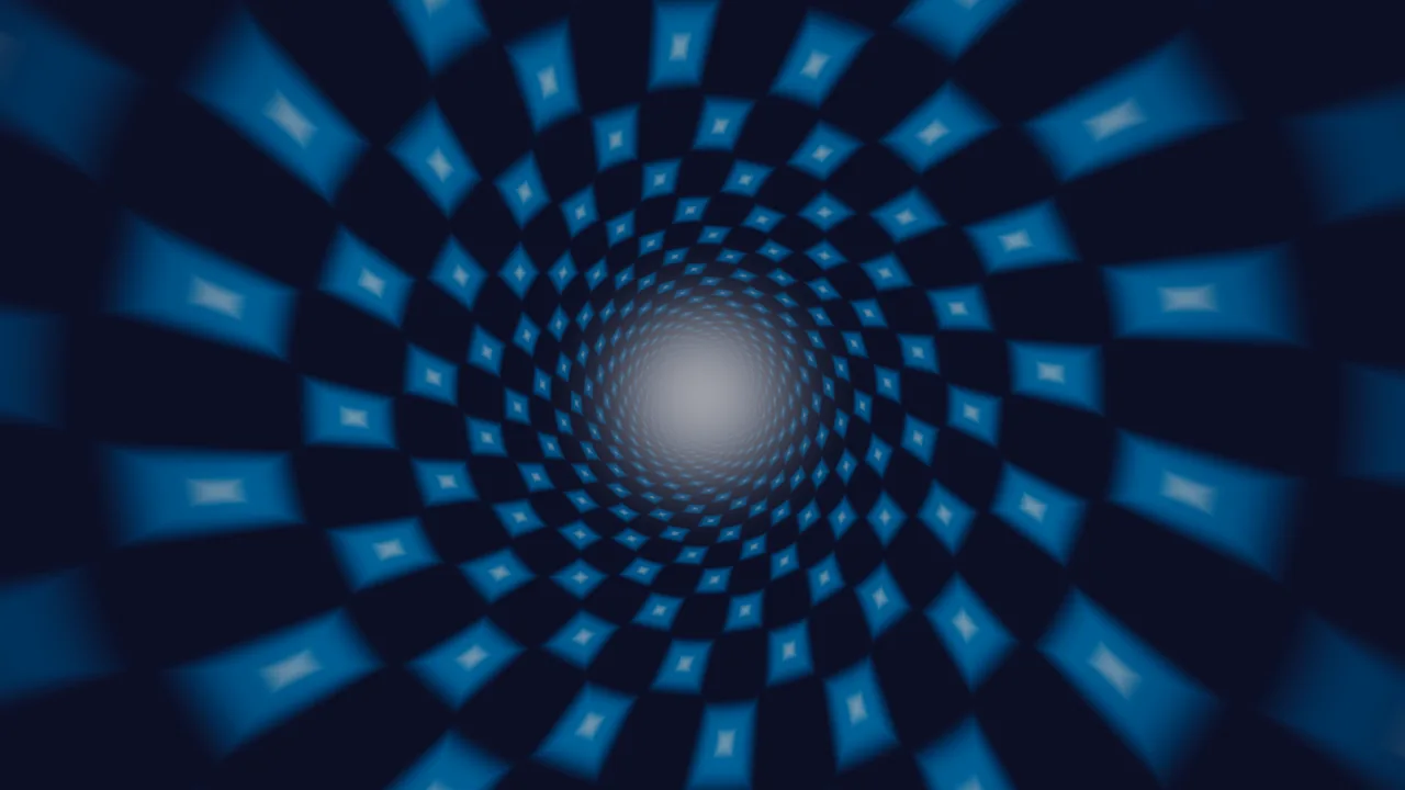 Blue Radial Scanner HUD Tunnel 4K Wallpaper