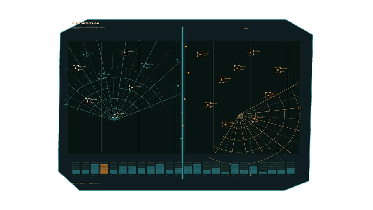 Contact Radar HUD with Target Boxes 4K Sci-Fi Wallpaper