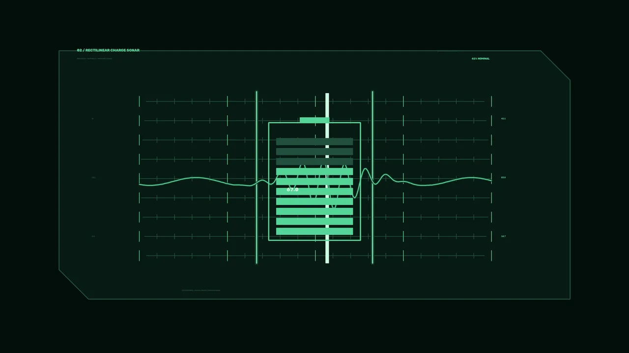 Green Charge Level Telemetry HUD Dashboard 4K Wallpaper