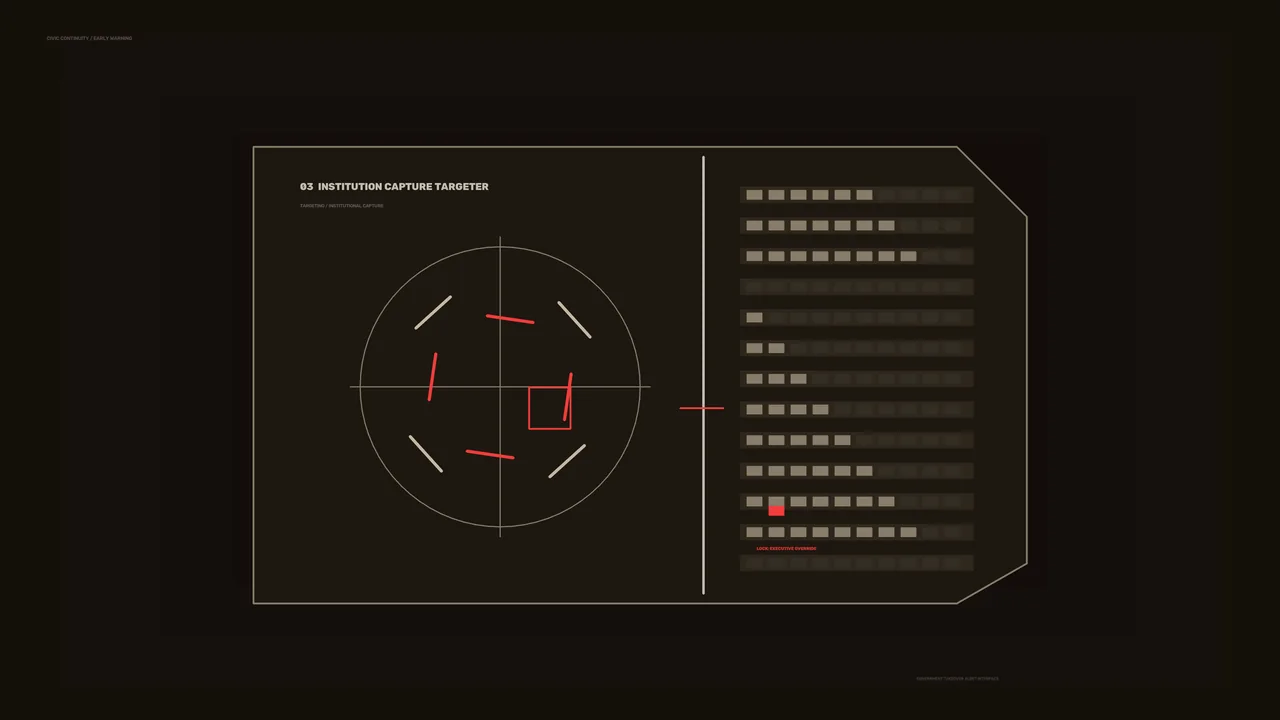 Fictional Sci-Fi Targeting HUD with Circular Reticle and Telemetry Bars