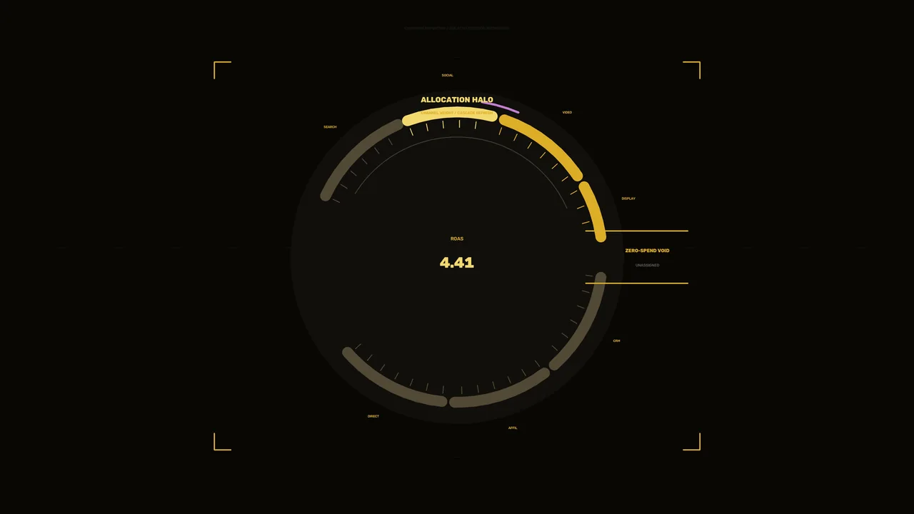 Allocation Halo Circular Analytics HUD Wallpaper
