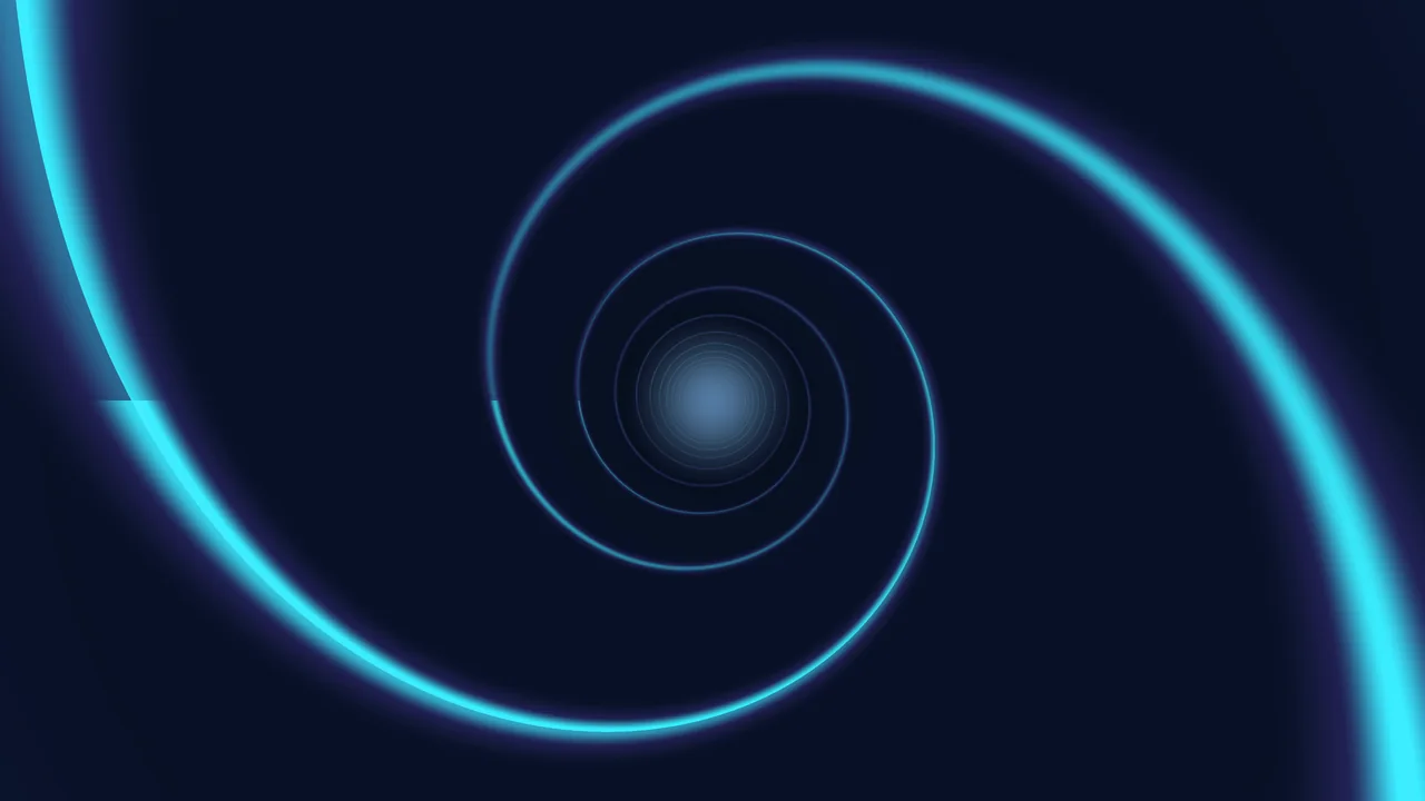 Neon Cyan Concentric Rings on Dark Blue 4K Wallpaper