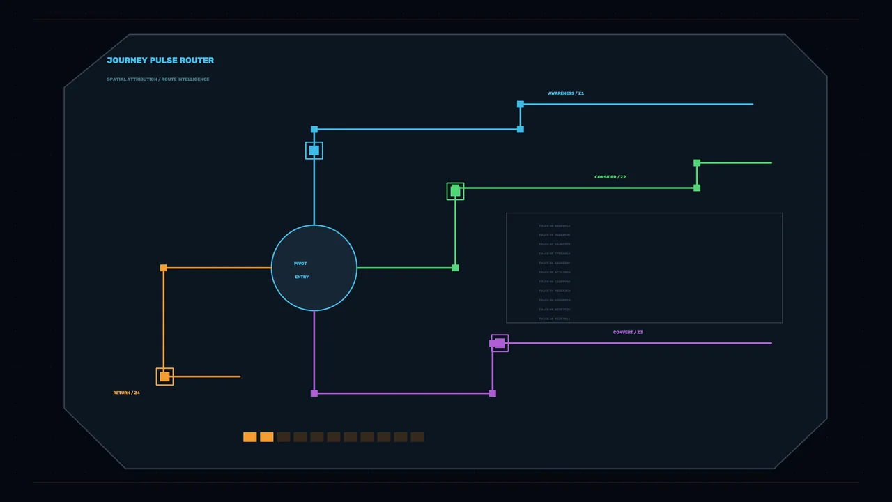 4K Sci-Fi Campaign Monitoring HUD with Color-Coded Interface Paths