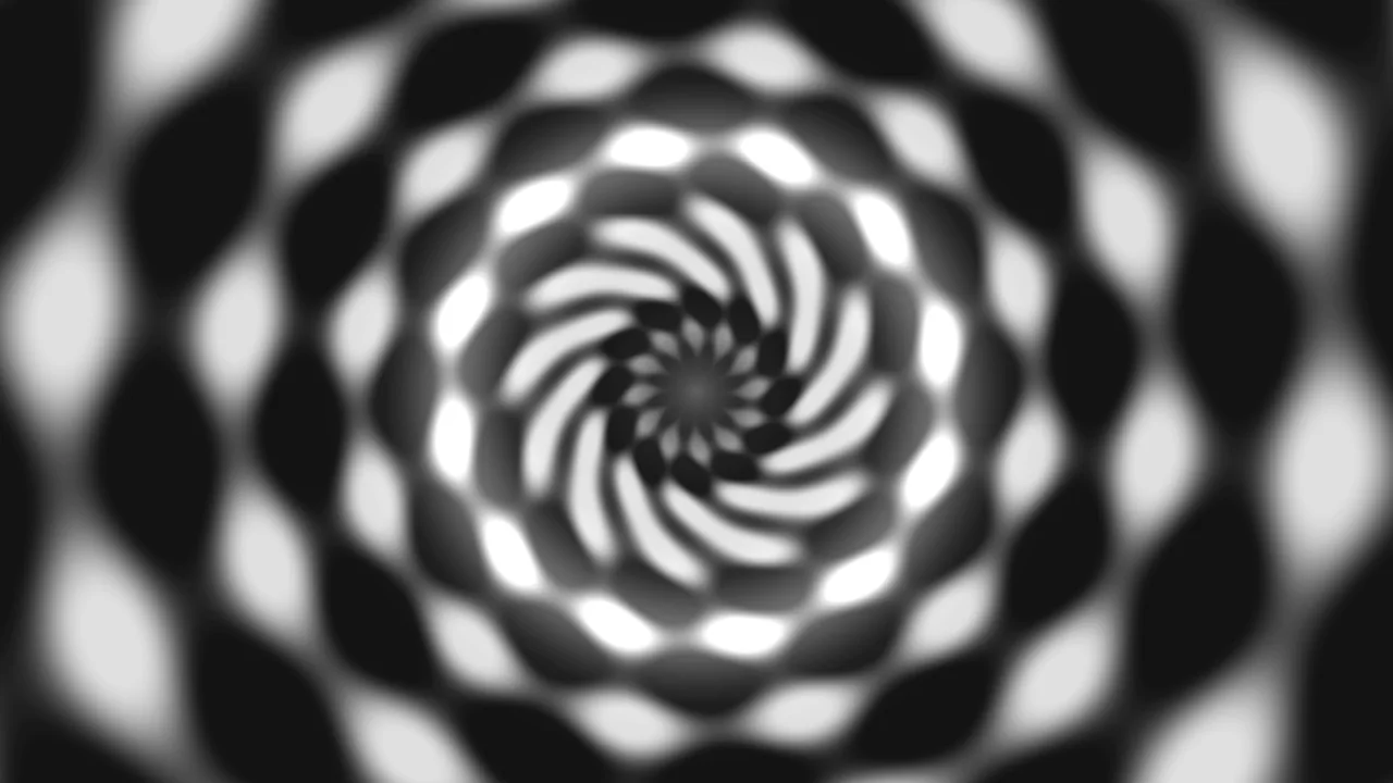 Black and White Radial Vortex Abstract 4K Wallpaper
