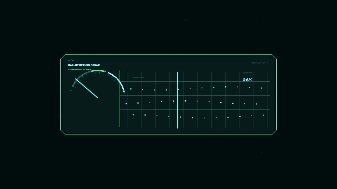 Futuristic Election Confidence HUD Dashboard 4K Wallpaper