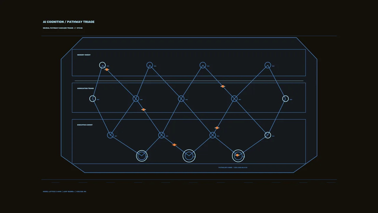 Blue Node Network Analysis HUD 4K Wallpaper