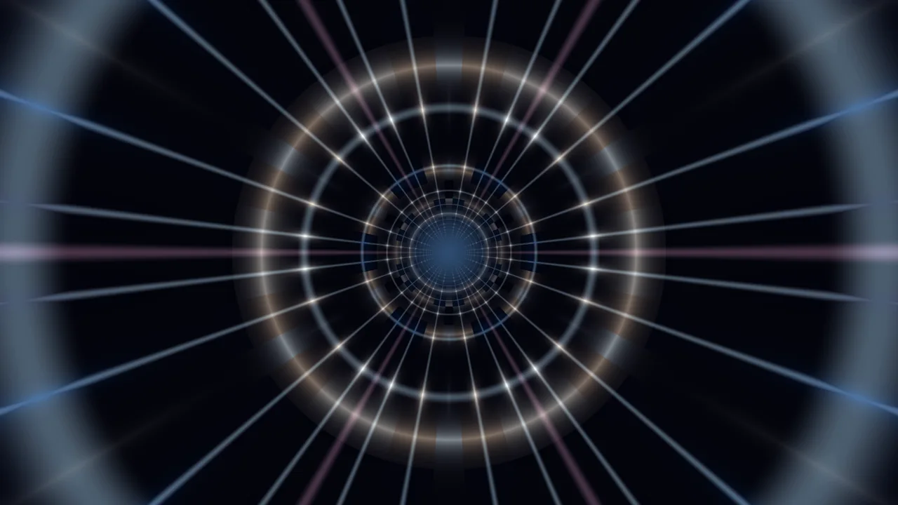 Glowing Concentric Portal Tunnel 4K Wallpaper