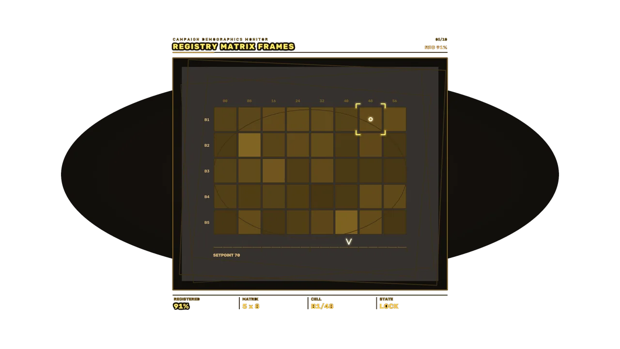 Amber Registry Matrix HUD Interface 4K Wallpaper
