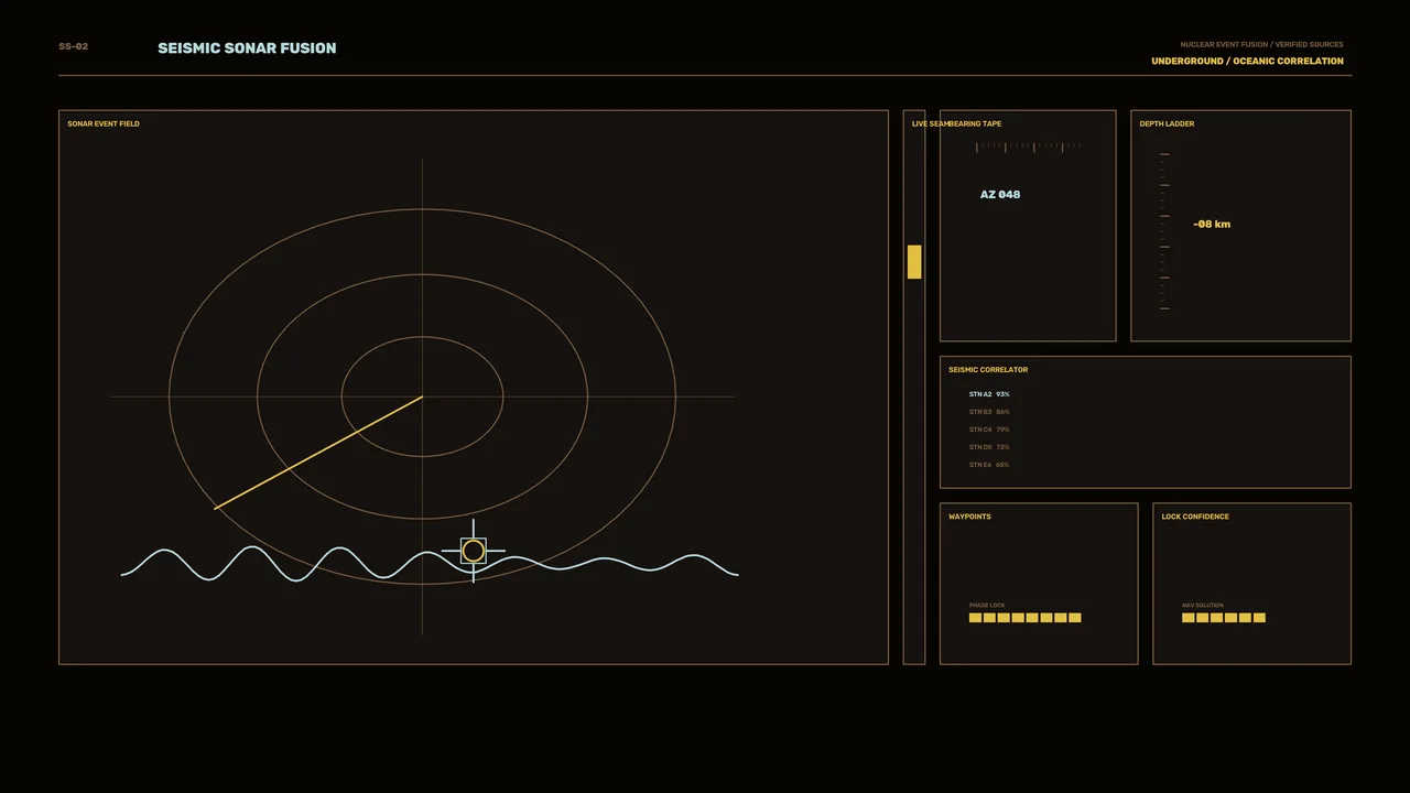 Seismic Sonar Fusion HUD | 4K Sci-Fi Wallpaper