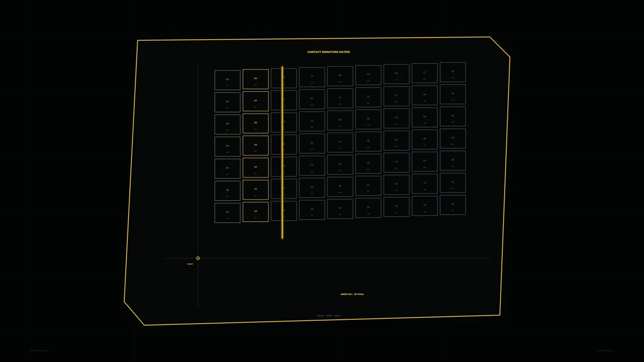 Amber Contact Signature Matrix HUD 4K Wallpaper