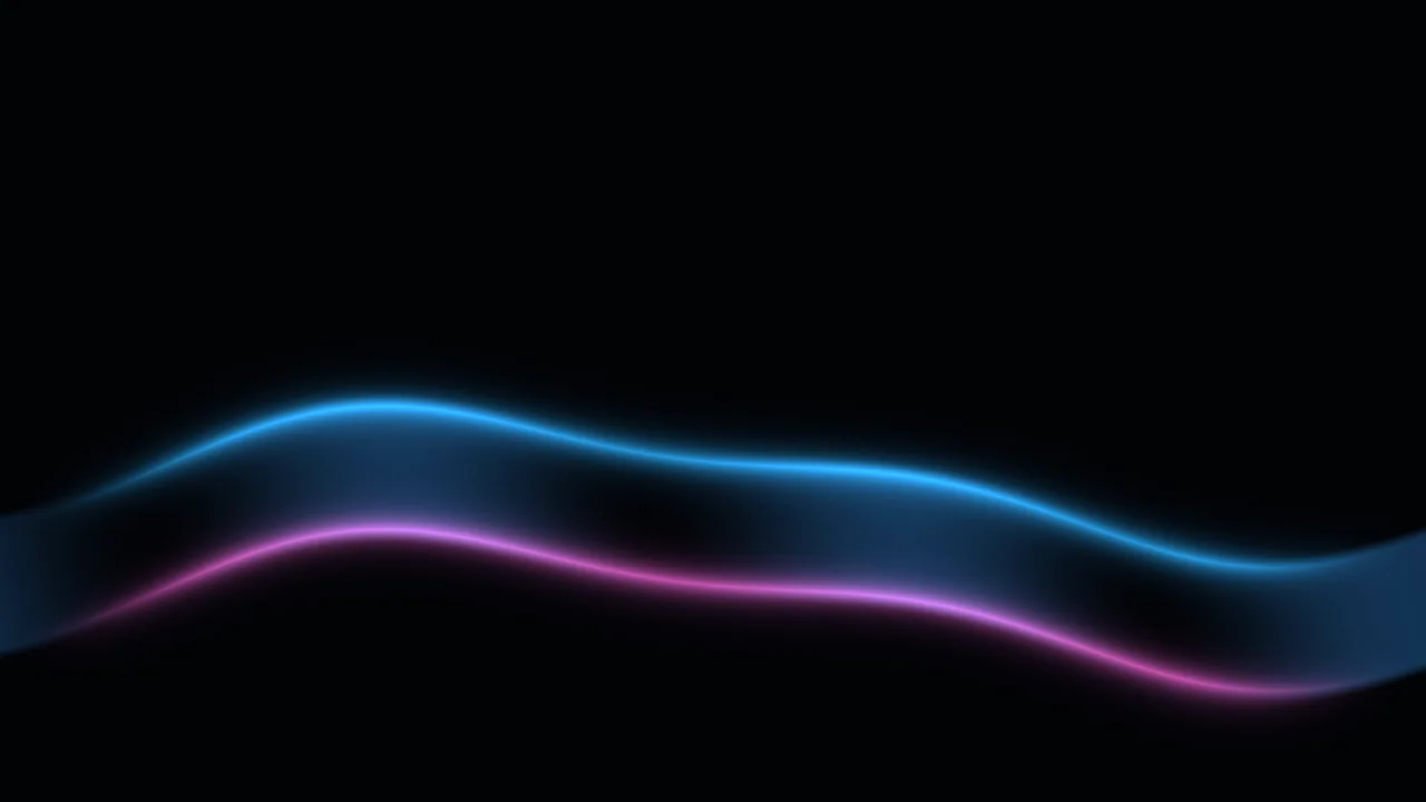 Neon Blue and Magenta Wave Sci-Fi HUD Screen Background
