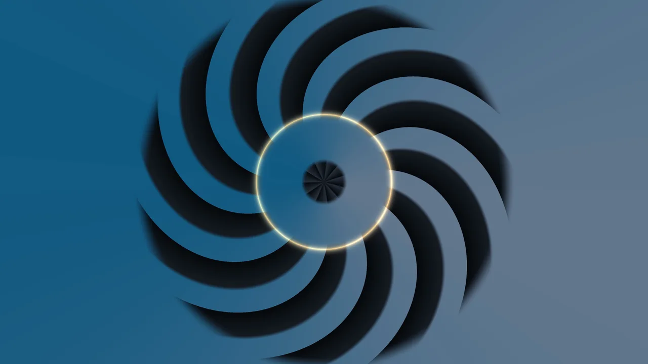 Blue Circular Scanner HUD with Radial Arcs 4K Wallpaper