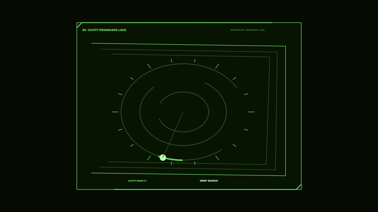 Green Acoustic Resonance HUD Scanner 4K Wallpaper