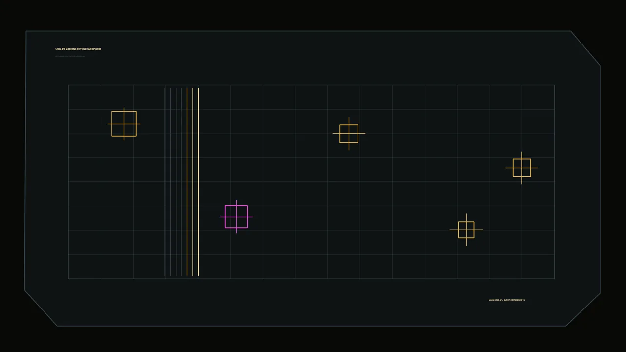 4K Sci-Fi HUD Targeting Grid Wallpaper