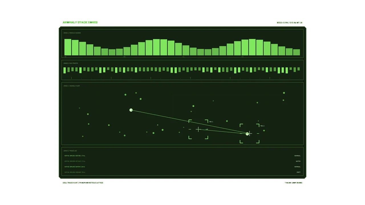 Anomaly Monitoring Data HUD – Green Sci-Fi 4K Wallpaper