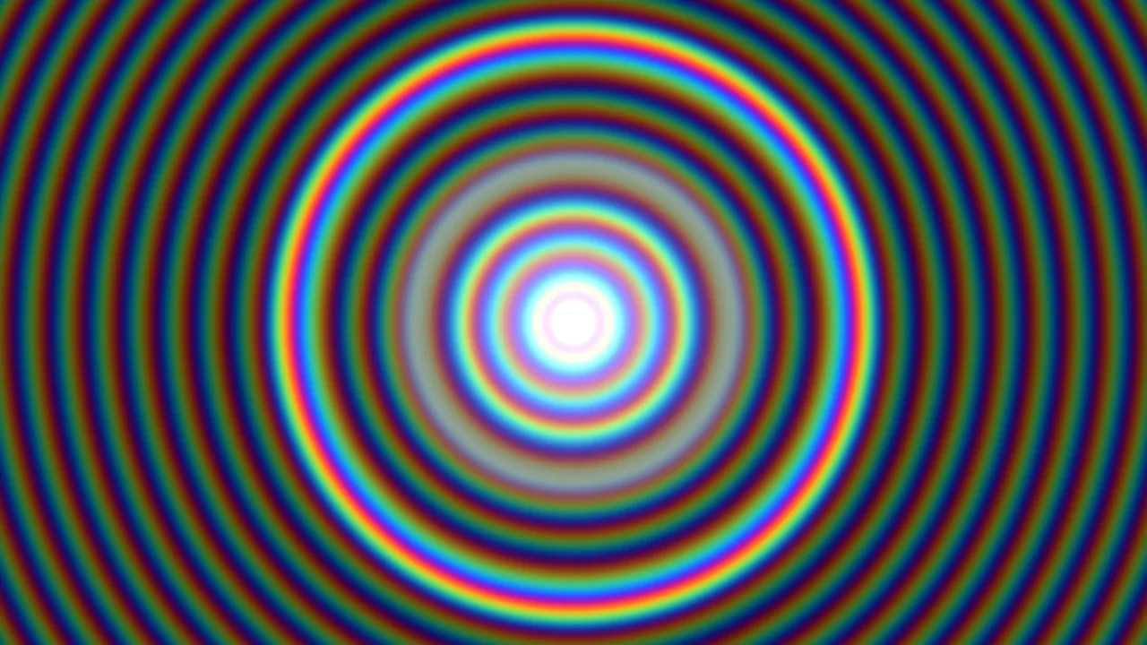 Vibrant Concentric Rainbow Rings 4K Wallpaper