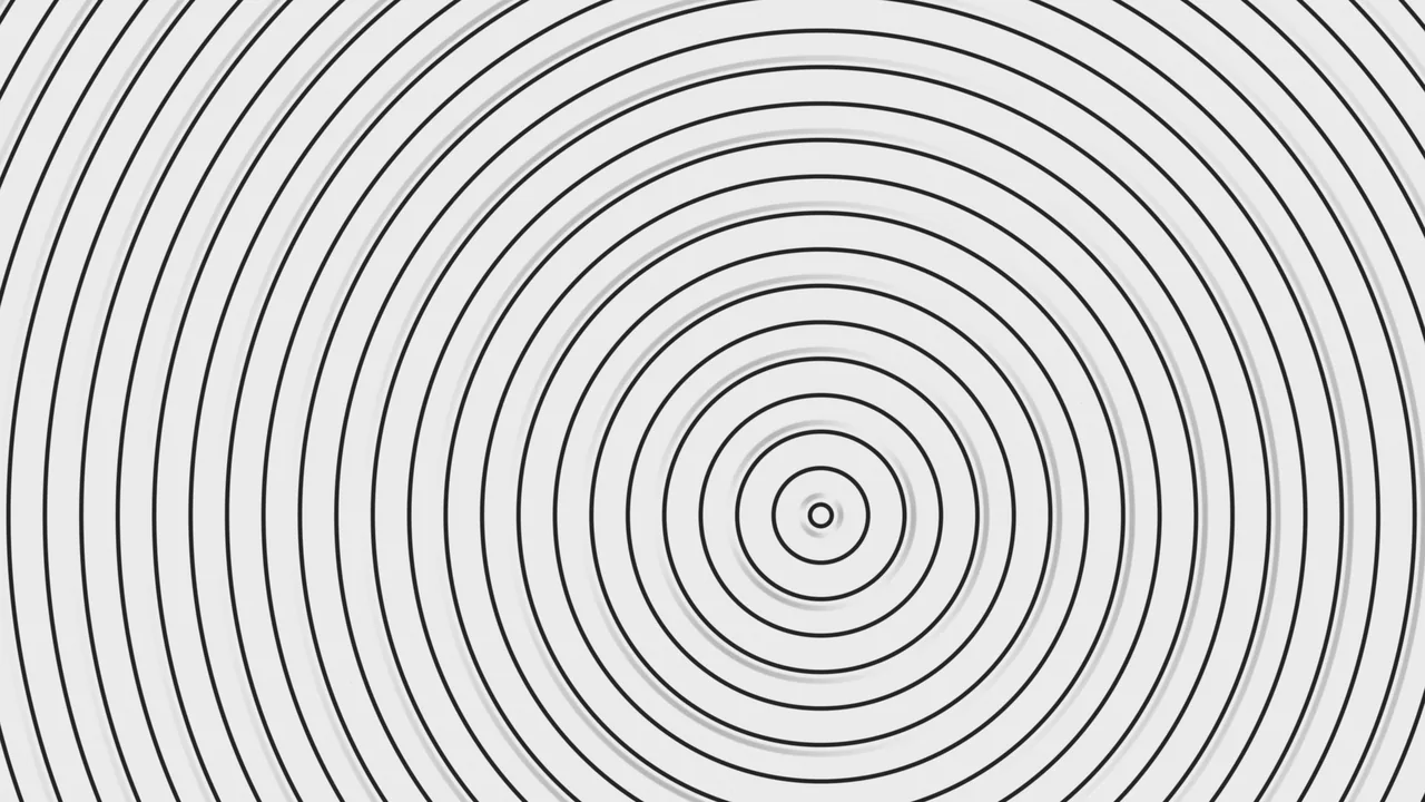 Monochrome Concentric Ring Scanner HUD 4K Wallpaper
