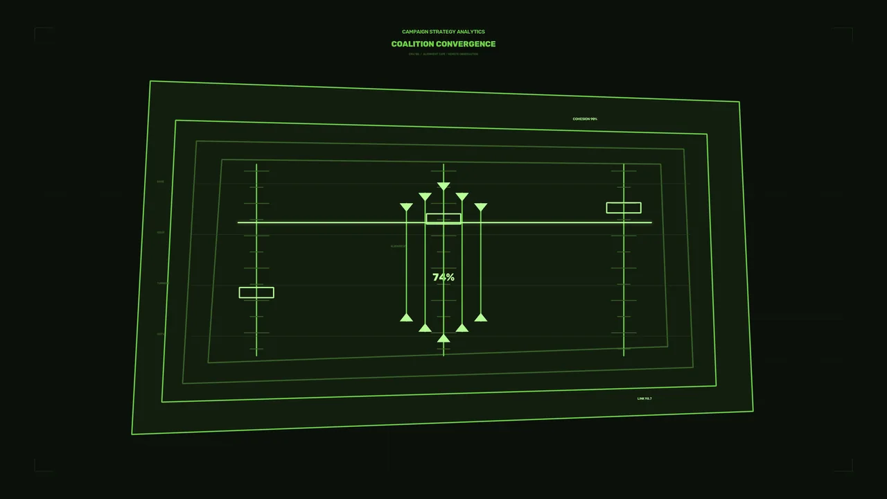 Green Strategy Analytics Convergence HUD 4K Wallpaper