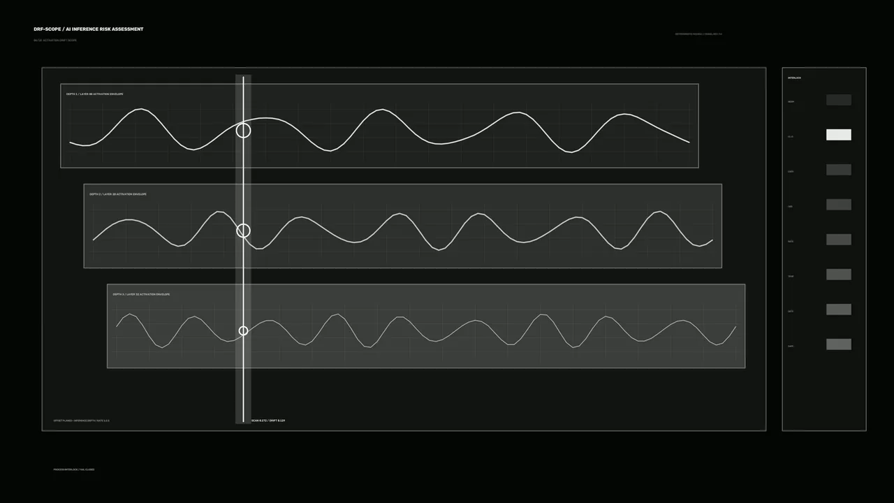 Monochrome Sci-Fi Telemetry HUD with Waveform Graphs 4K Wallpaper