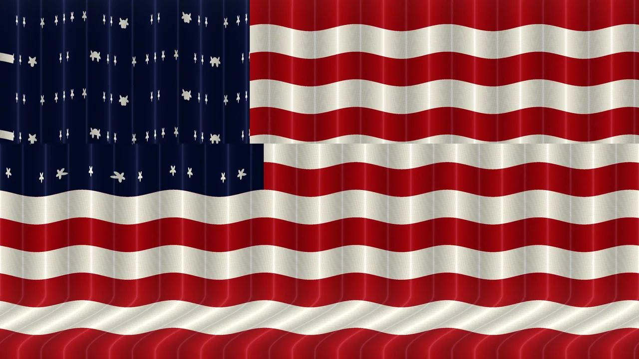 American Flag Silk Wave 4K Screen Background