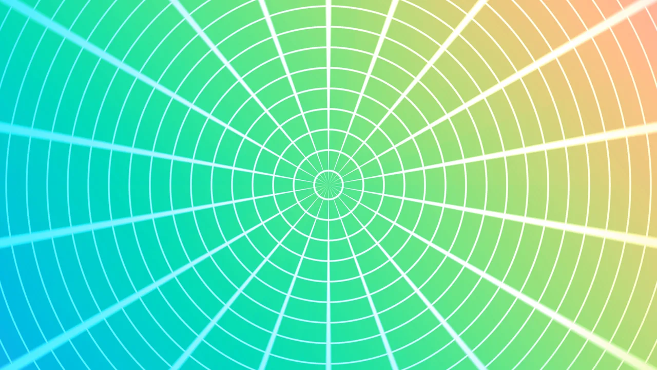 Colorful Radial Grid Gradient 4K Wallpaper