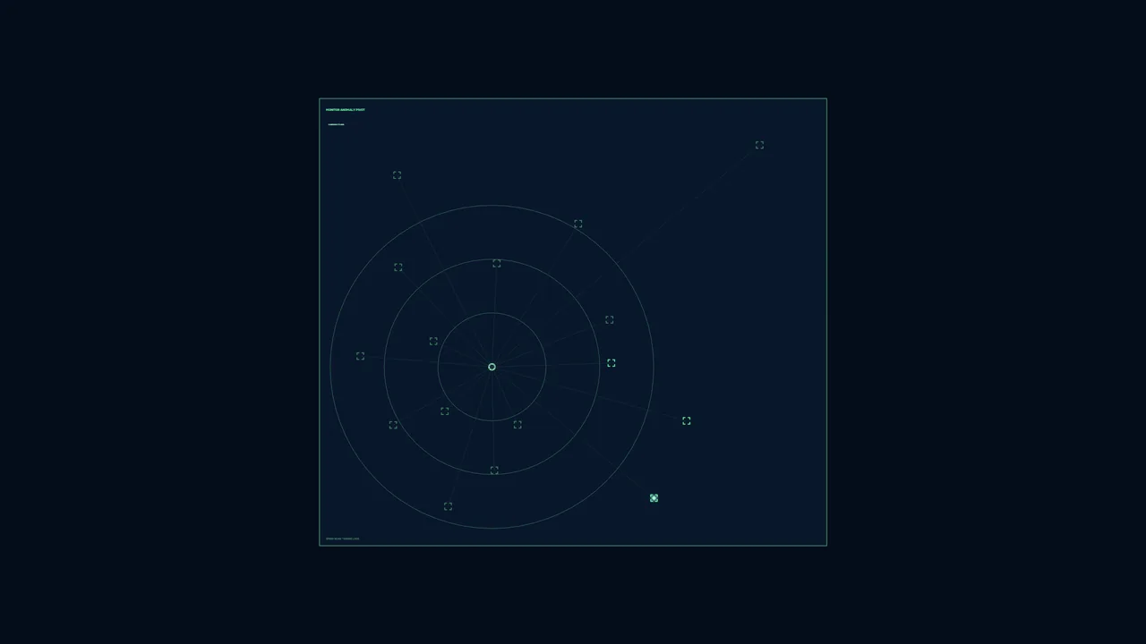 Futuristic Circular Radar HUD Interface 4K UHD Wallpaper