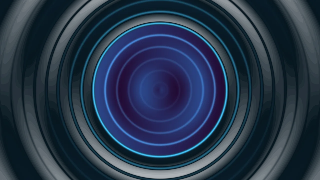 Concentric Neon Rings Circular Scanner HUD Wallpaper