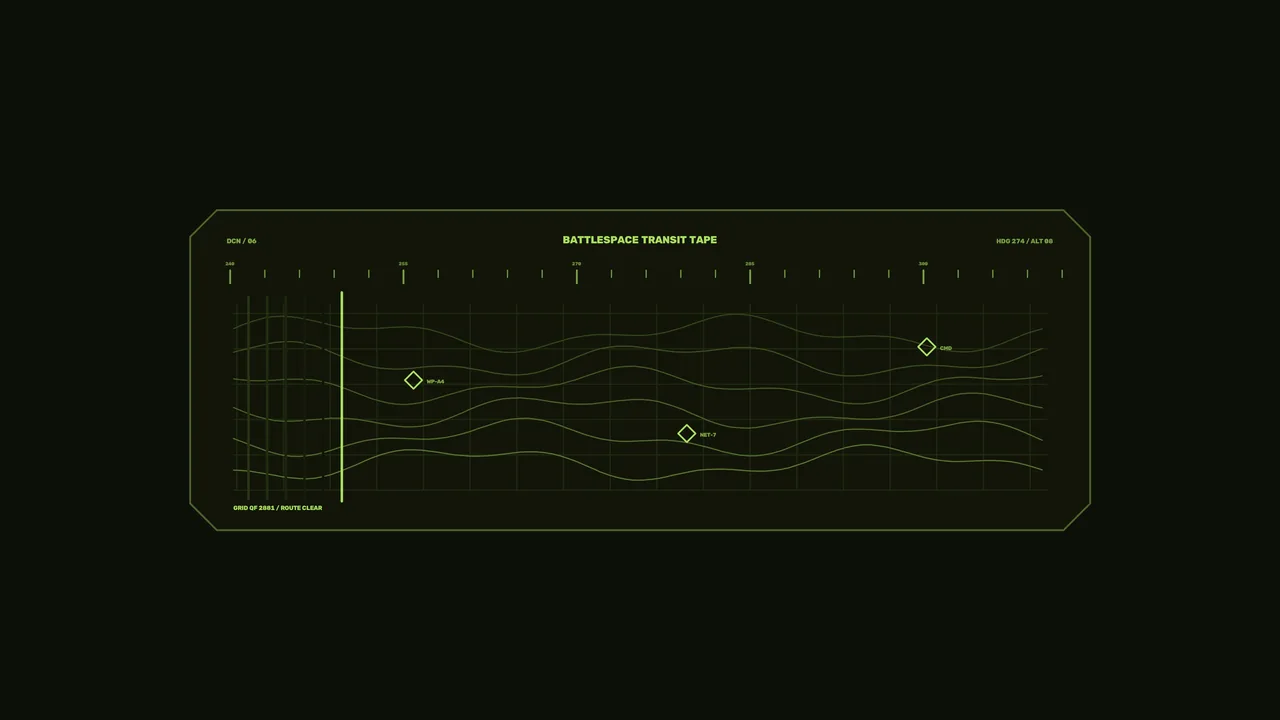 Futuristic Green Transit Telemetry HUD Grid 4K Wallpaper