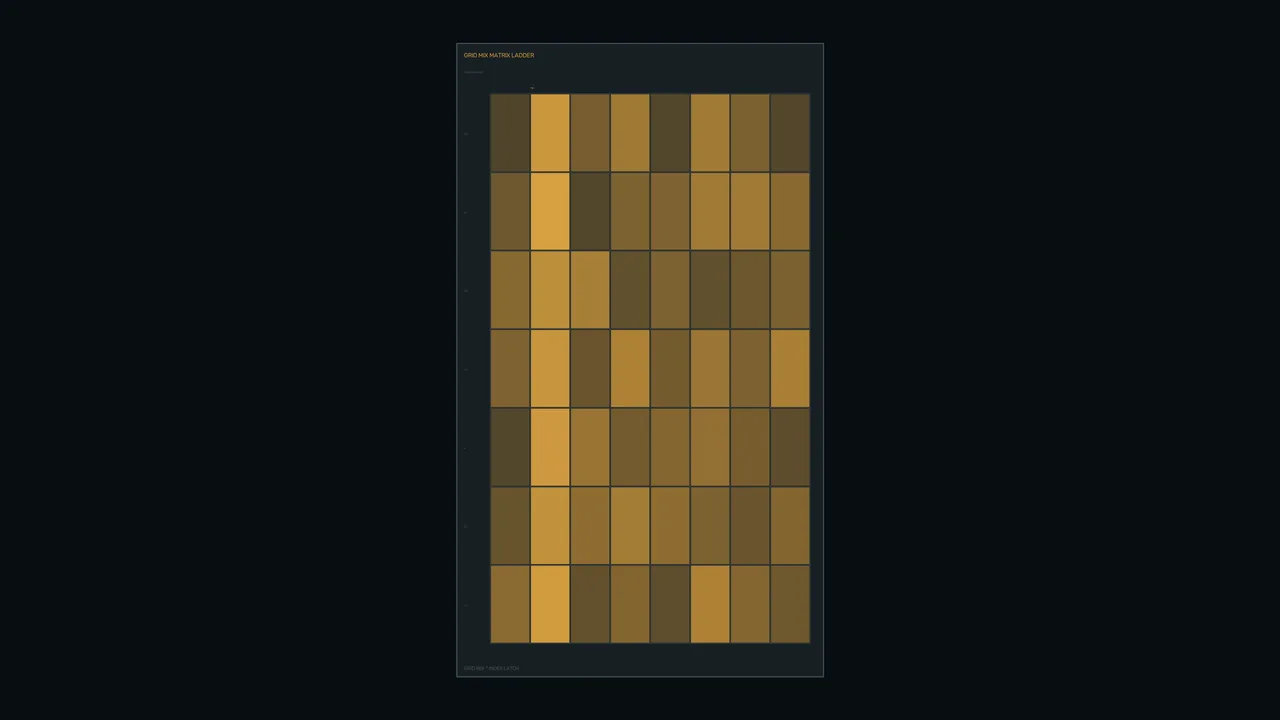 Amber Grid Matrix HUD Interface 4K Wallpaper