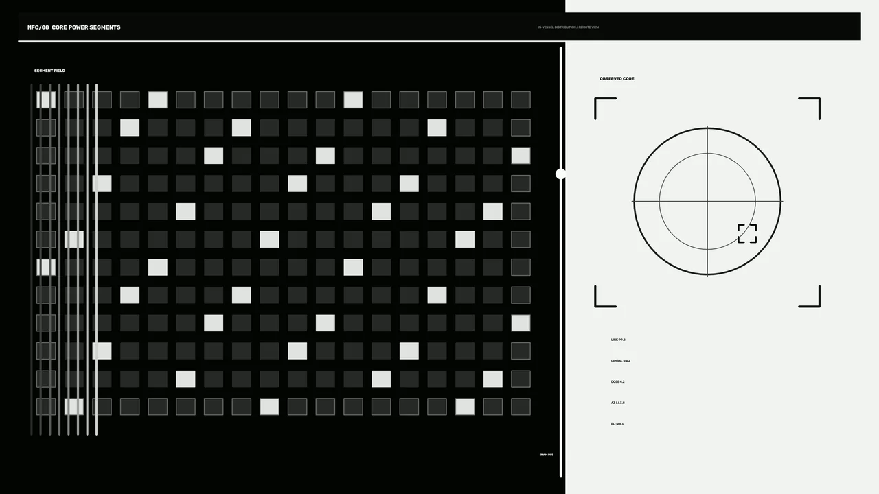 Monochrome Core Power Segment HUD with Circular Scanner Interface 4K Wallpaper