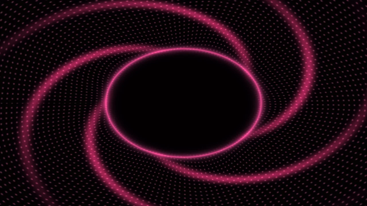 Magenta Dotted Tunnel with Central Oval Copy Space 4K Wallpaper