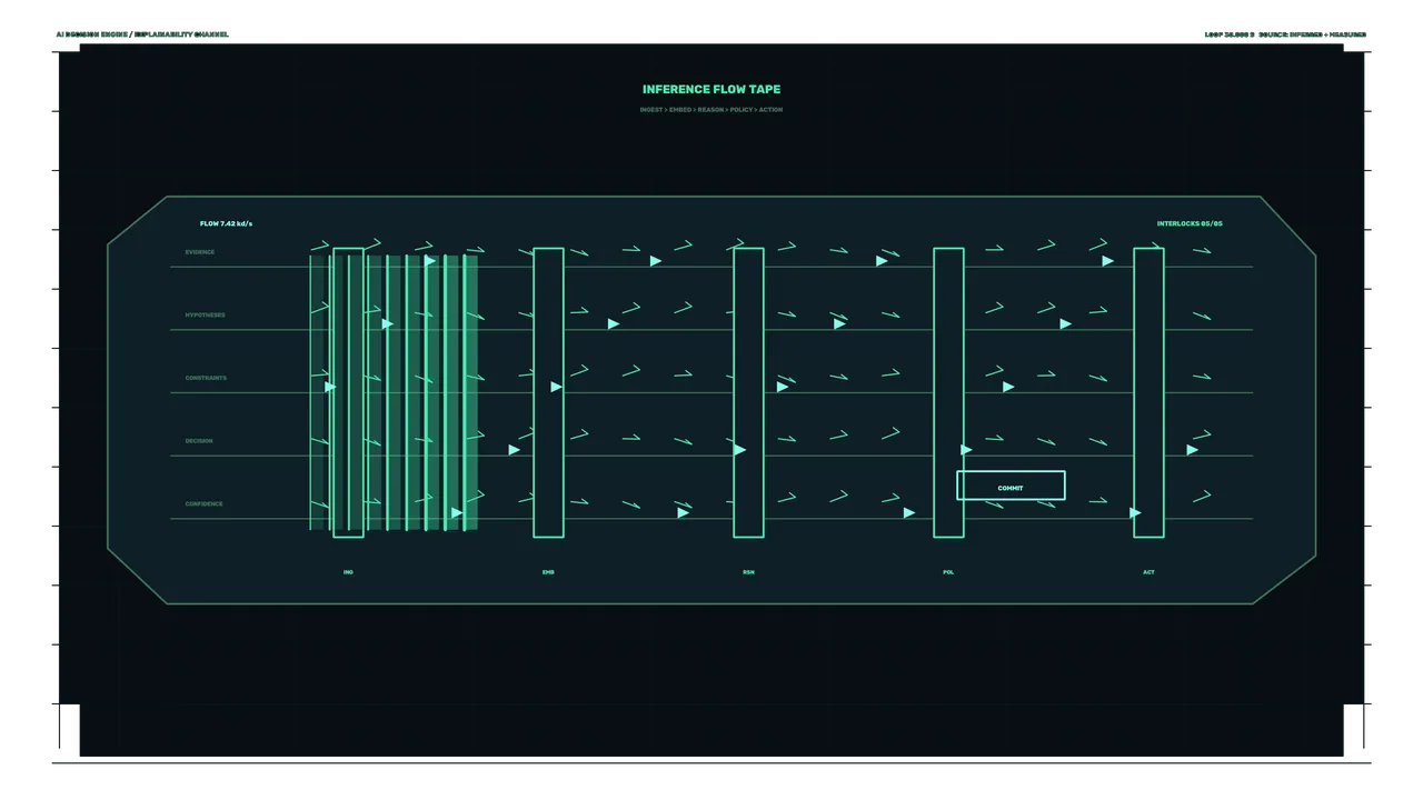 Inference Flow Telemetry HUD Dashboard – Sci-Fi 4K Wallpaper