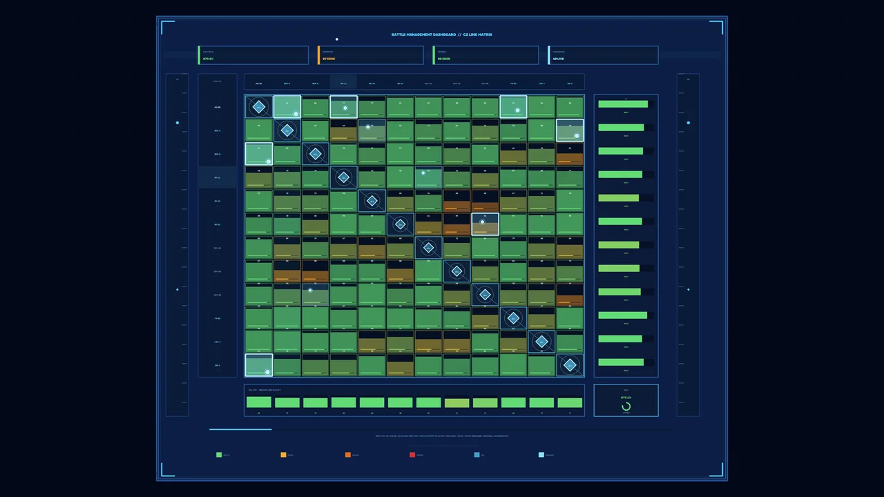 Fictional Sci-Fi Battle Management HUD Matrix 4K Wallpaper