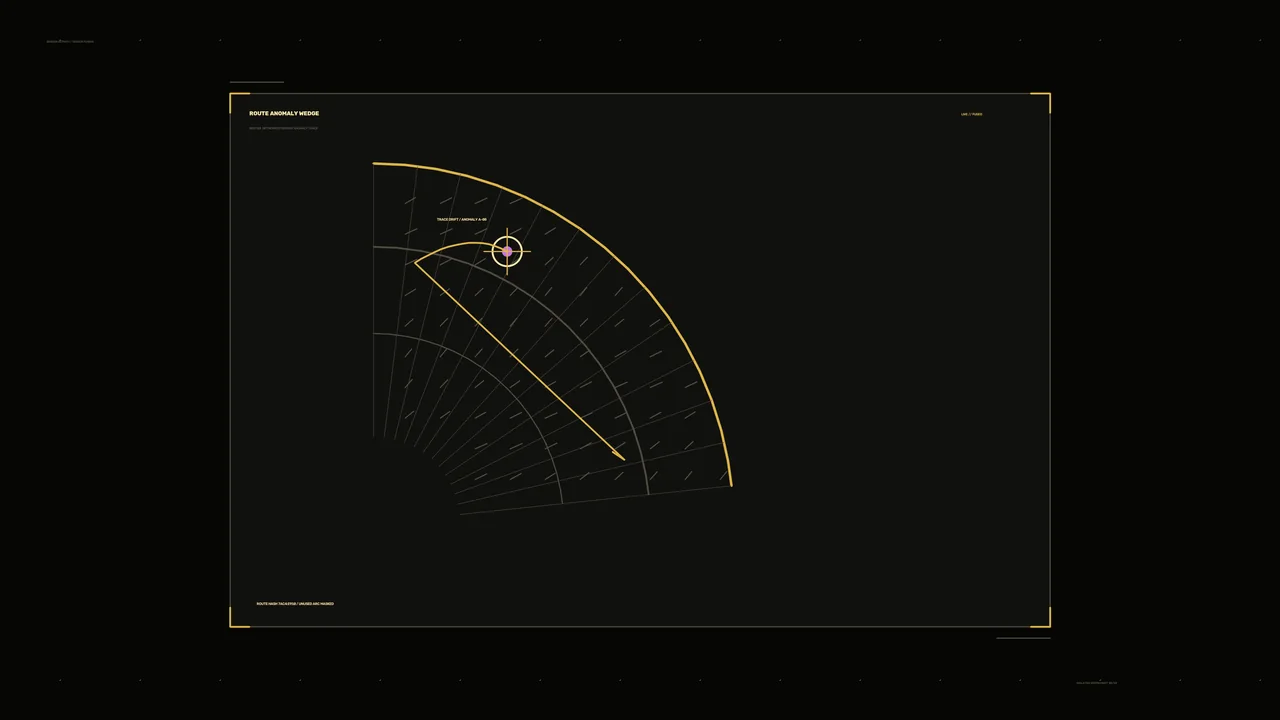 Amber Radar Sector Tracking HUD 4K Sci-Fi Wallpaper