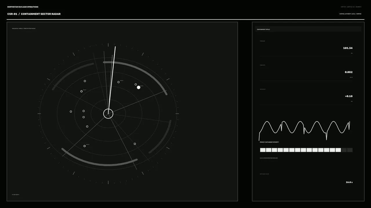 Containment Sector Radar HUD Interface 4K Wallpaper