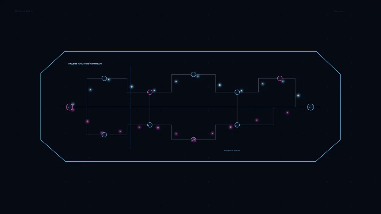 Influence Flow Social Vector Graph HUD 4K Wallpaper