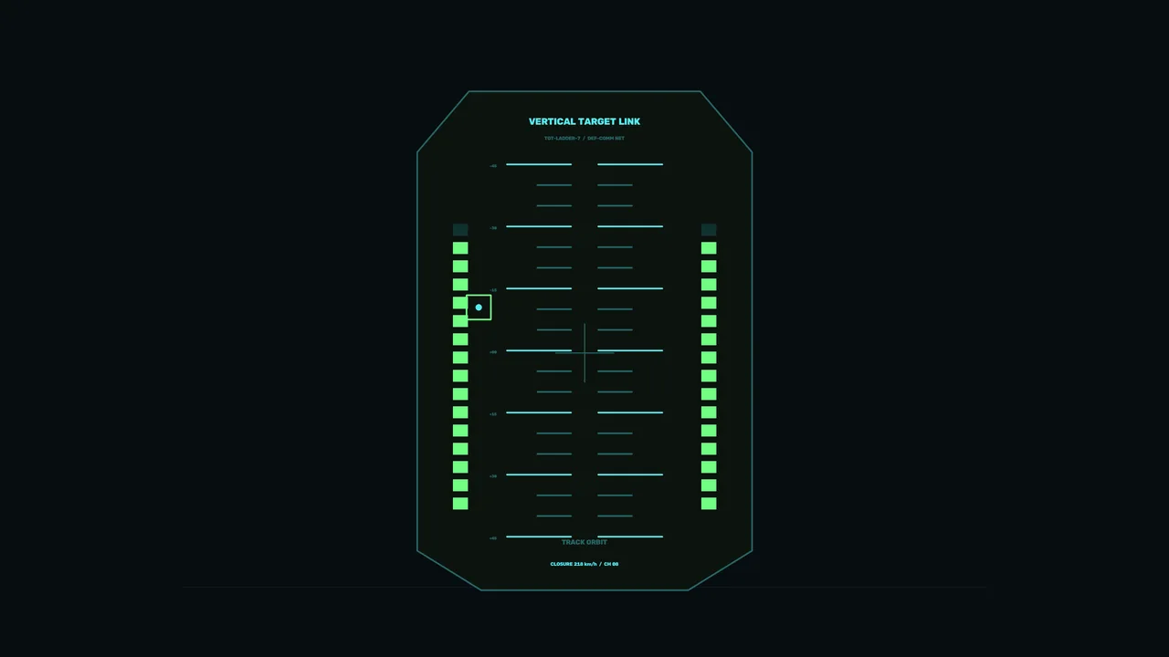 Vertical Target Link Telemetry HUD 4K Sci-Fi Wallpaper