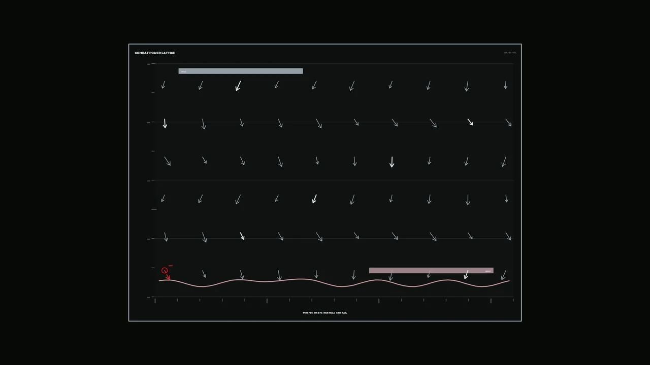4K Sci-Fi Telemetry HUD Dashboard with Grid and Waveform