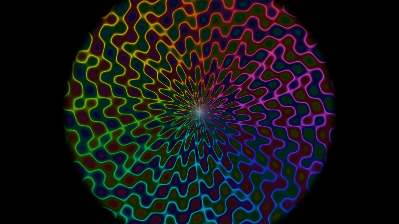 Neon Radial Mandala Vortex 4K Wallpaper
